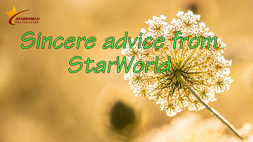 dịch thuật StarWorld đưa ra lời khuyên dành cho khách hàng