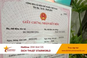 dịch thuật công chứng giấy kết hôn tại HCM